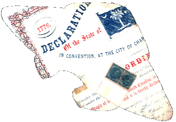 Pair of Scott #7 used on cover made from South Carolina Ordinance of Secession