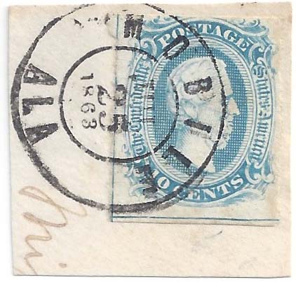 CSA 10, 10¢ blue Frameline